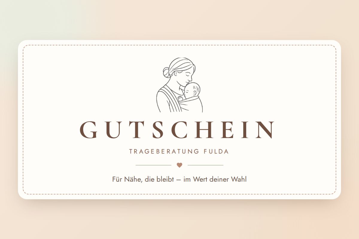 Gutschein der Trageberatung Fulda mit Logo